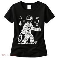 Alien In Bigfoot Costume Women's T-Shirt thumb 0