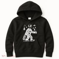 Alien In Bigfoot Costume Kids Hoodie thumb 0