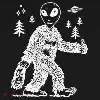 Alien In Bigfoot Costume Kids Hoodie thumb 5