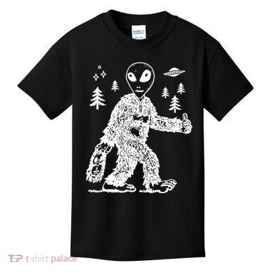Alien In Bigfoot Costume Kids T-Shirt