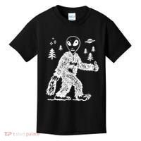 Alien In Bigfoot Costume Kids T-Shirt thumb 0