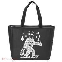 Alien In Bigfoot Costume Tote Bag thumb 0