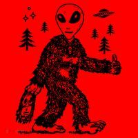 Alien In Bigfoot Costume Santa Hat thumb 1