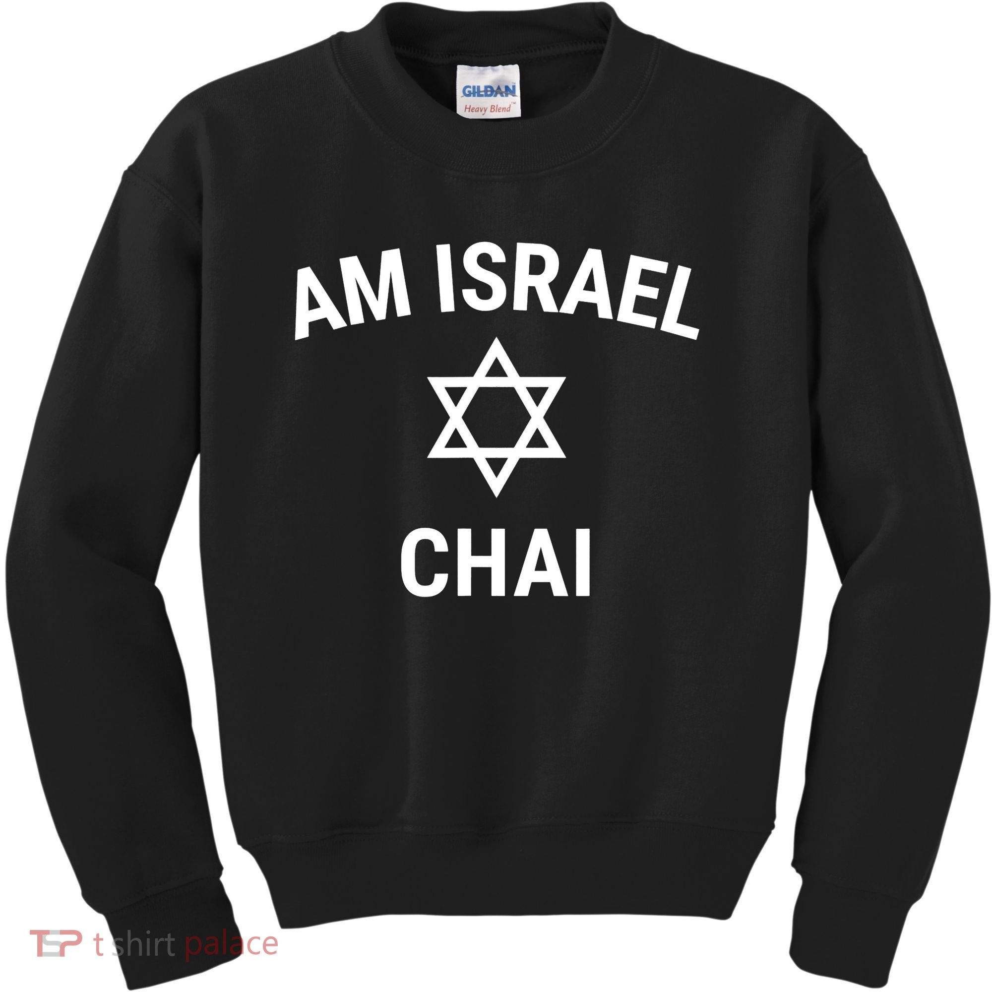 Am Israel Chai Jewish Pride Support Israeli Hebrew Jerusalem Kids Sweatshirt