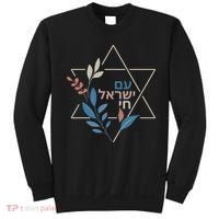Am Israel Chai Jewish Pride Support Israeli Hebrew Jerusalem Sweatshirt thumb 0