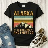 Alaska Is Calling And I Must Go Women's T-Shirt thumb 3