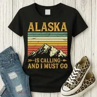 Alaska Is Calling And I Must Go Women's T-Shirt thumb 3