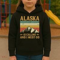 Alaska Is Calling And I Must Go Kids Hoodie thumb 3