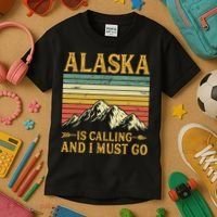 Alaska Is Calling And I Must Go Kids T-Shirt thumb 3