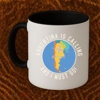Argentina Is Calling And I Must Go Gift Argentina Map Gift Coffee Mug thumb 2