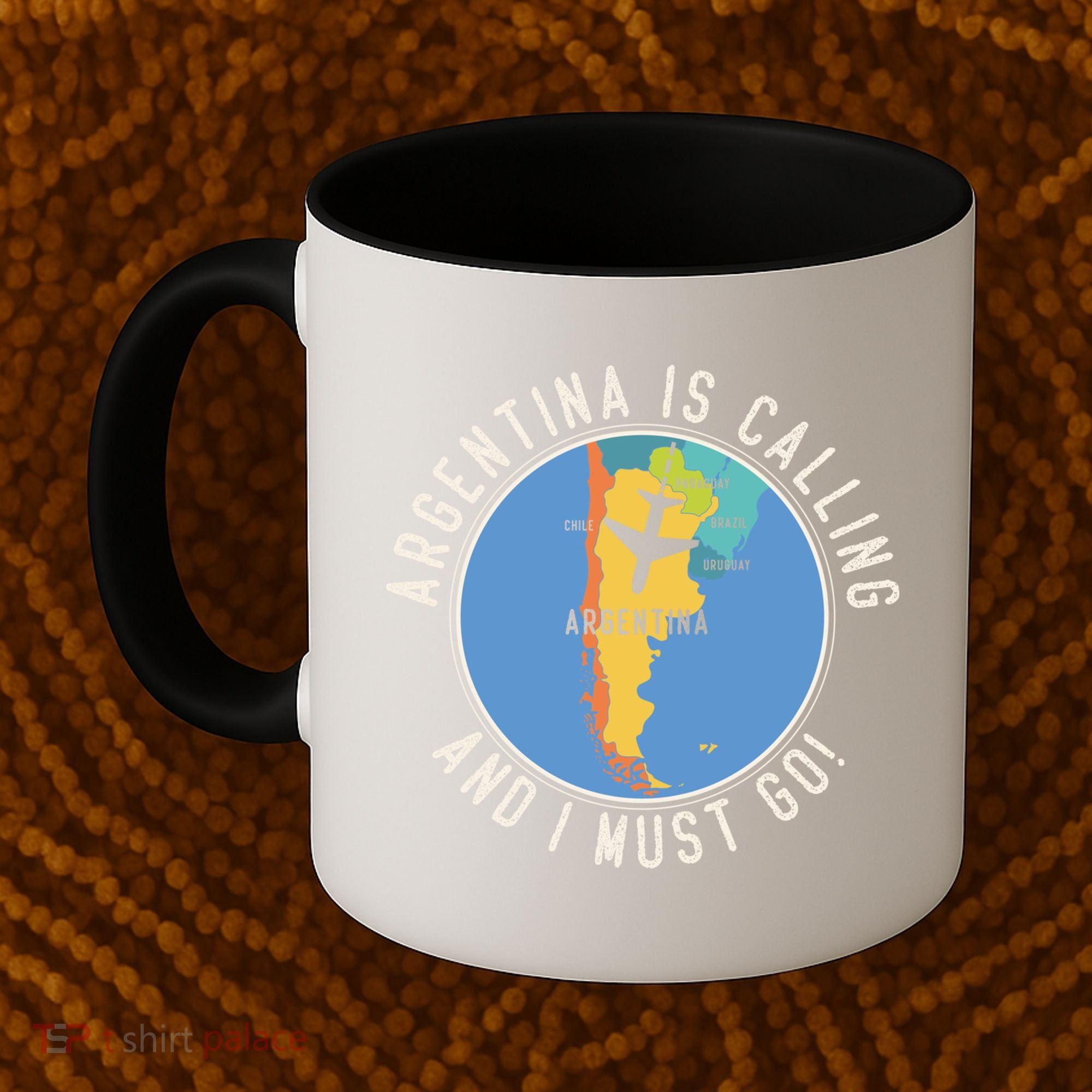 Argentina Is Calling And I Must Go Gift Argentina Map Gift Coffee Mug