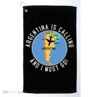 Argentina Is Calling And I Must Go Gift Argentina Map Gift Golf Towel thumb 0