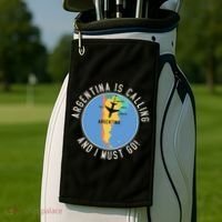 Argentina Is Calling And I Must Go Gift Argentina Map Gift Golf Towel thumb 2