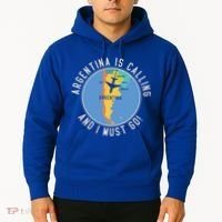 Argentina Is Calling And I Must Go Gift Argentina Map Gift Hoodie thumb 2