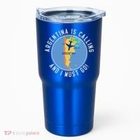 Argentina Is Calling And I Must Go Gift Argentina Map Gift Tumbler thumb 0