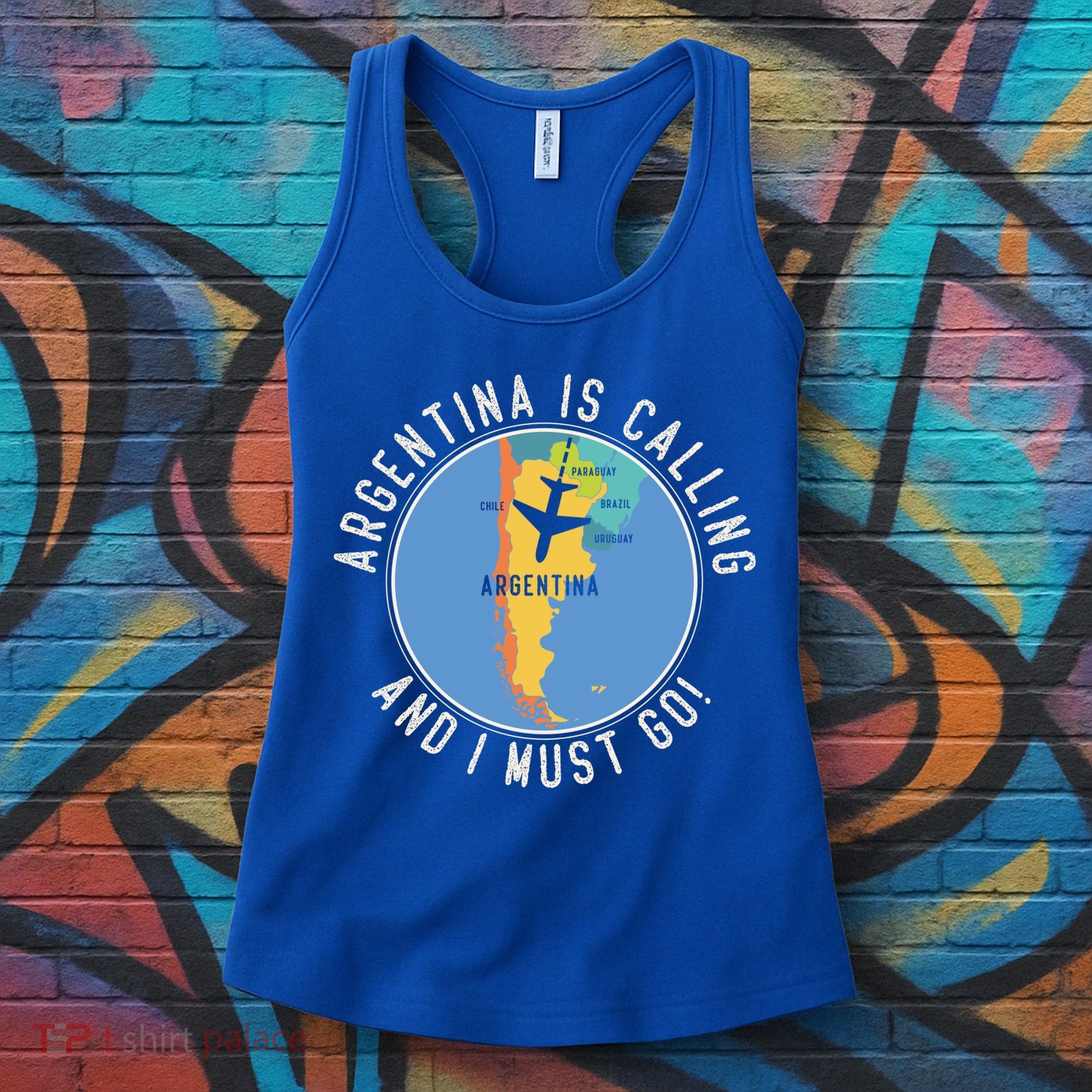 Argentina Is Calling And I Must Go Gift Argentina Map Gift Women's Tank Top