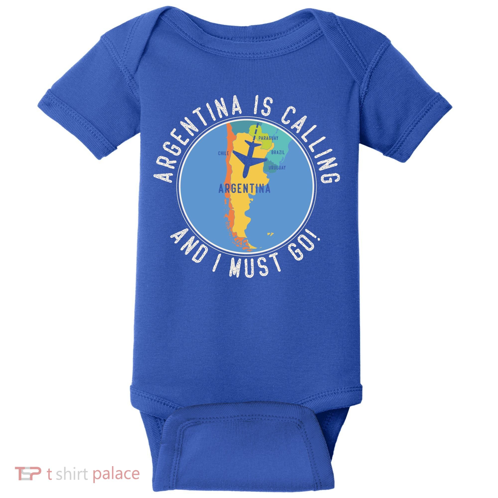 Argentina Is Calling And I Must Go Gift Argentina Map Gift Baby Bodysuit