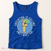 Argentina Is Calling And I Must Go Gift Argentina Map Gift Tank Top thumb 2
