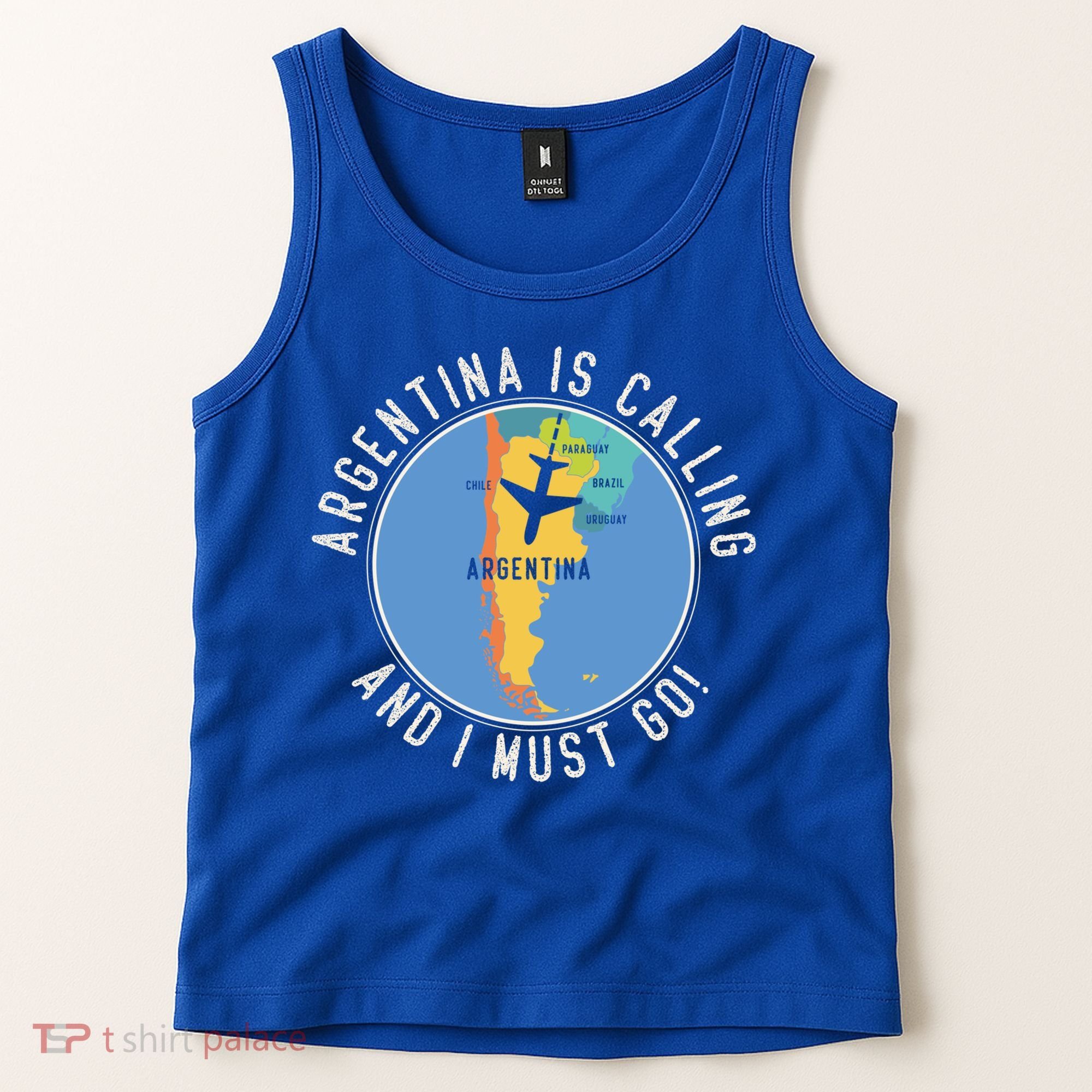 Argentina Is Calling And I Must Go Gift Argentina Map Gift Tank Top