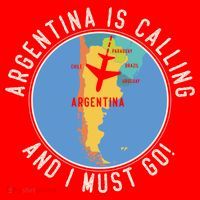 Argentina Is Calling And I Must Go Gift Argentina Map Gift Santa Hat thumb 1