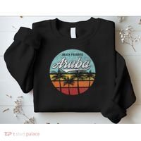Aruba I Caribbean Retro Beach Vacation Cruise Travel Sweatshirt thumb 2