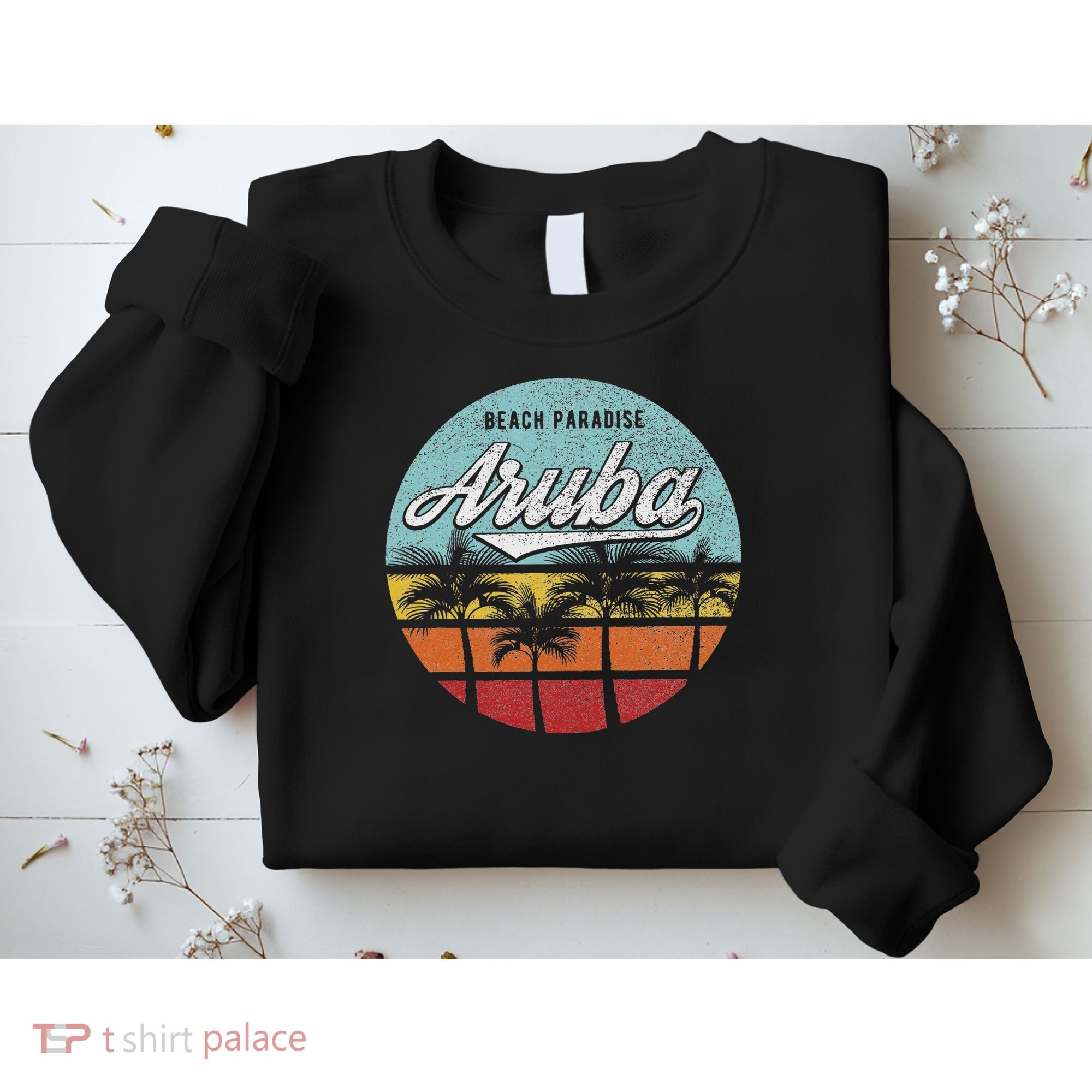Aruba I Caribbean Retro Beach Vacation Cruise Travel Sweatshirt