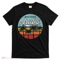 Aruba I Caribbean Retro Beach Vacation Cruise Travel T-Shirt thumb 0