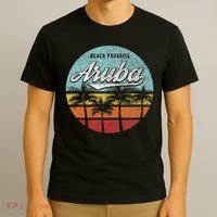 Aruba I Caribbean Retro Beach Vacation Cruise Travel T-Shirt thumb 3