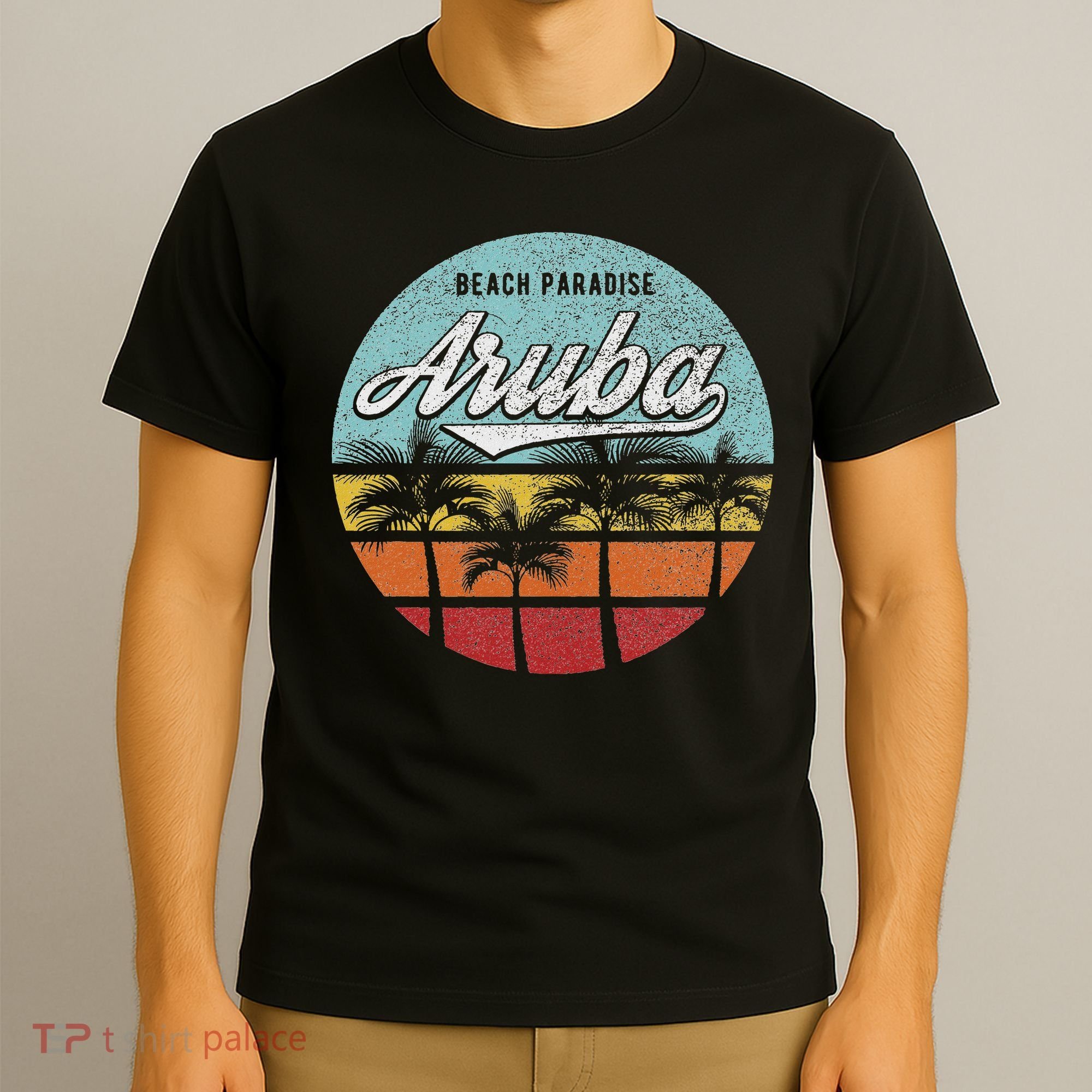 Aruba I Caribbean Retro Beach Vacation Cruise Travel T-Shirt
