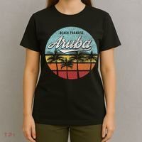 Aruba I Caribbean Retro Beach Vacation Cruise Travel T-Shirt thumb 4
