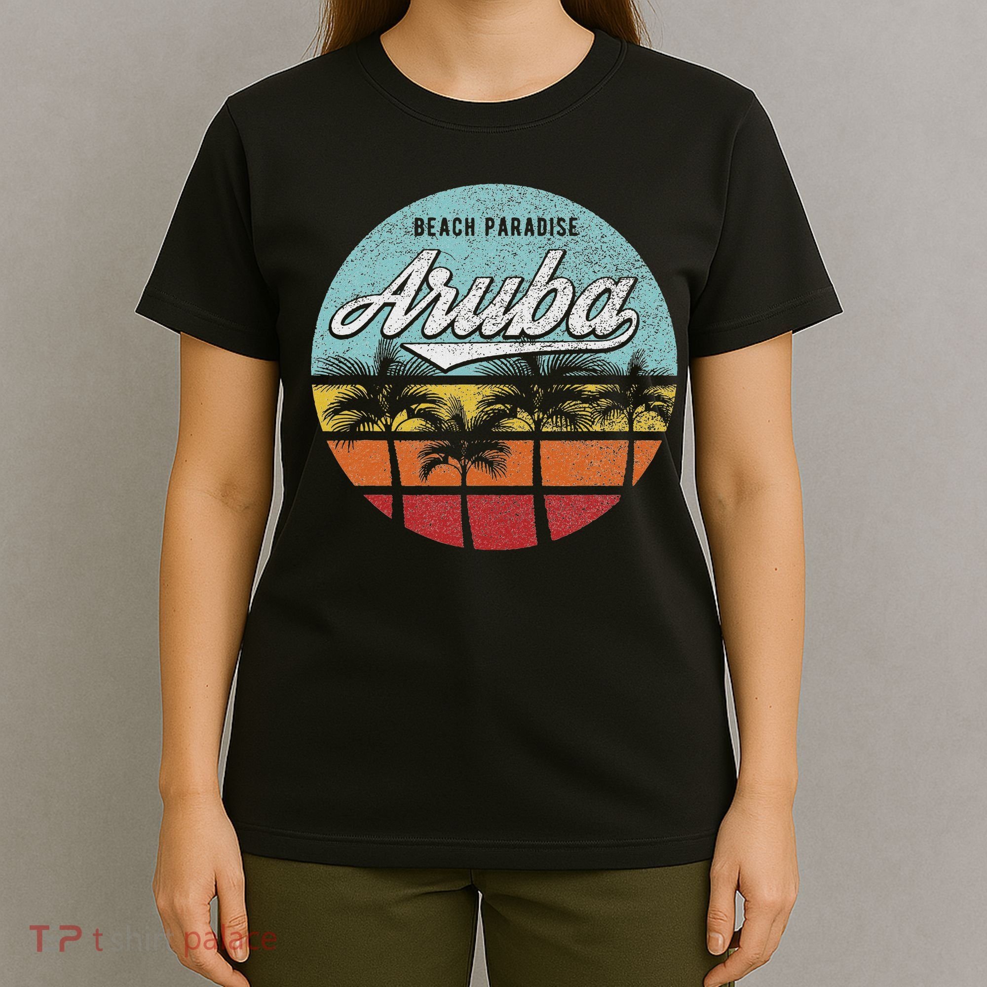 Aruba I Caribbean Retro Beach Vacation Cruise Travel T-Shirt