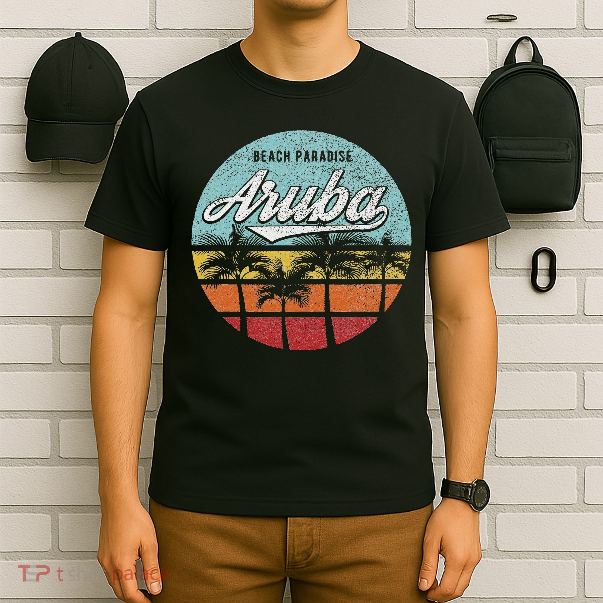 Aruba I Caribbean Retro Beach Vacation Cruise Travel T-Shirt