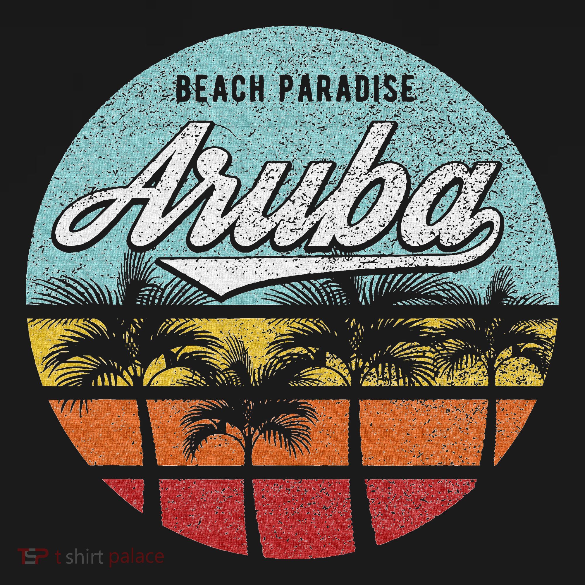 Aruba I Caribbean Retro Beach Vacation Cruise Travel T-Shirt