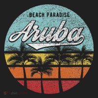 Aruba I Caribbean Retro Beach Vacation Cruise Travel Beanie thumb 2