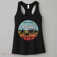 Aruba I Caribbean Retro Beach Vacation Cruise Travel Women's Tank Top thumb 3