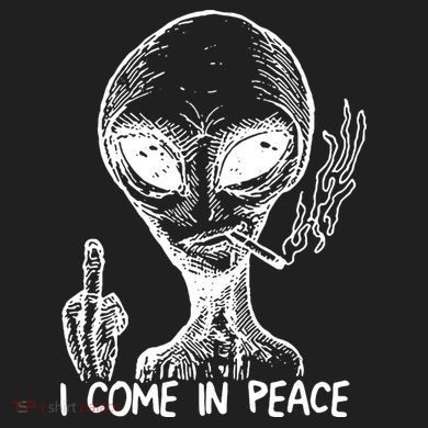 Alien I Come In Peace Adult Drive Performance Visor