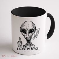 Alien I Come In Peace Coffee Mug thumb 1