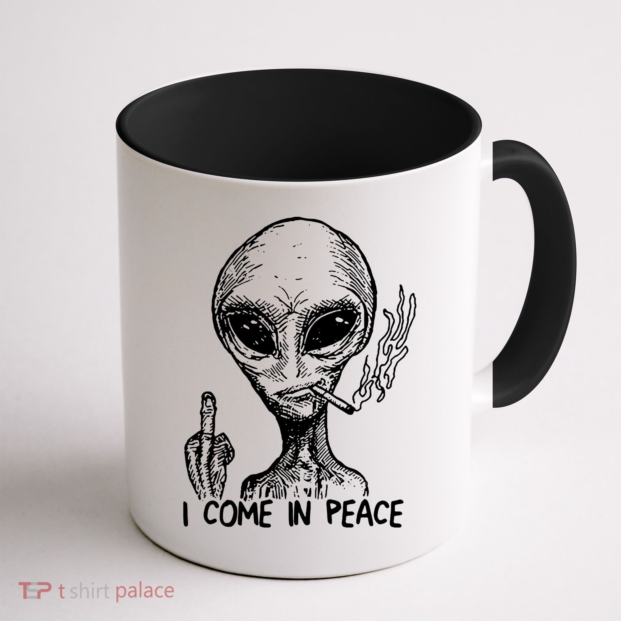 Alien I Come In Peace Coffee Mug