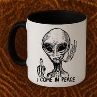 Alien I Come In Peace Coffee Mug thumb 2