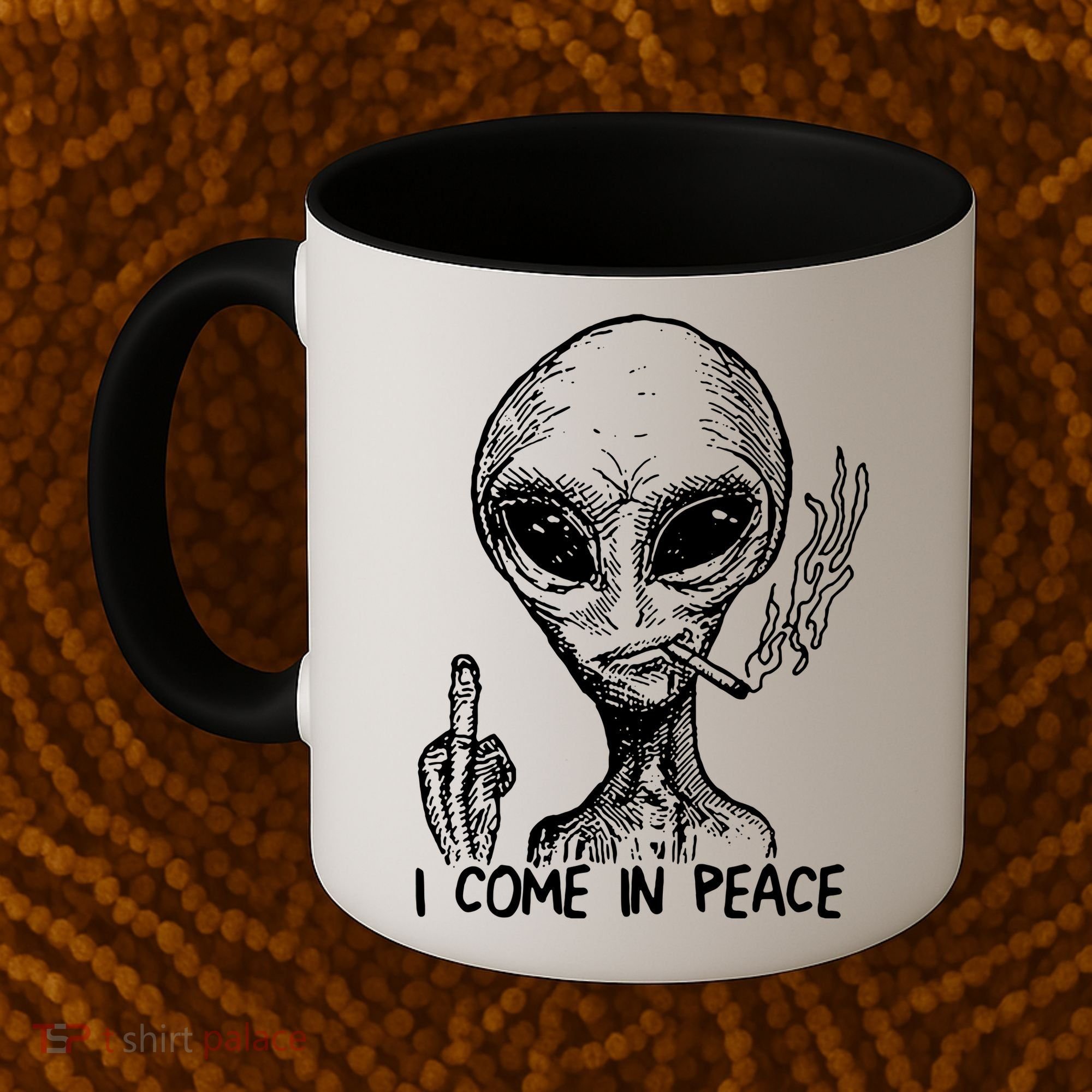 Alien I Come In Peace Coffee Mug