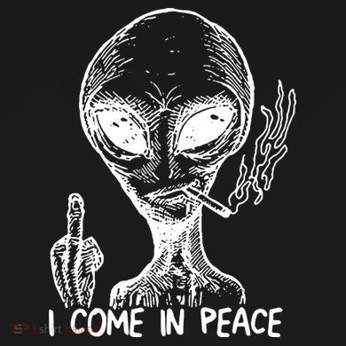 Alien I Come In Peace Dry Zone Grid Polo