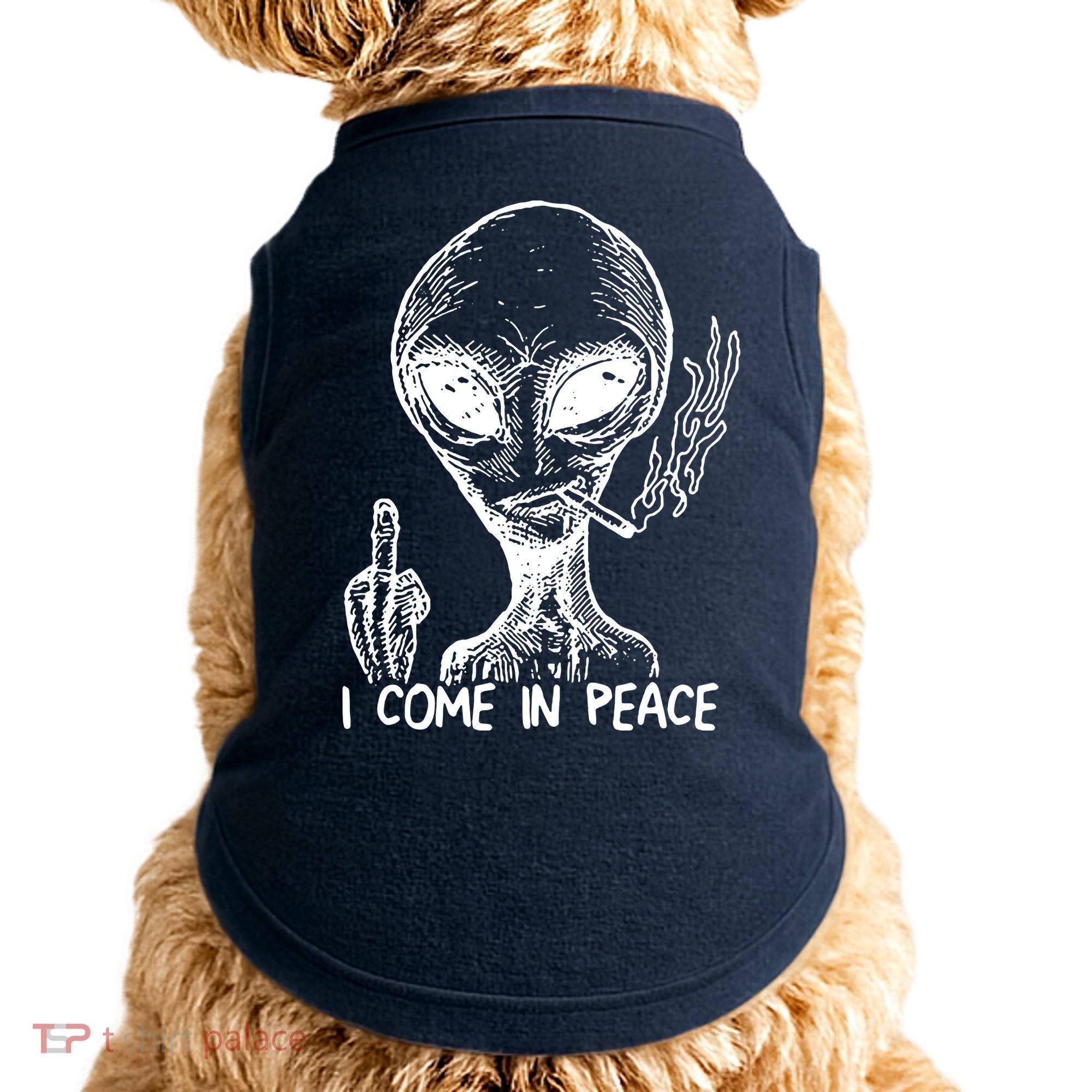Alien I Come In Peace Doggie Tank