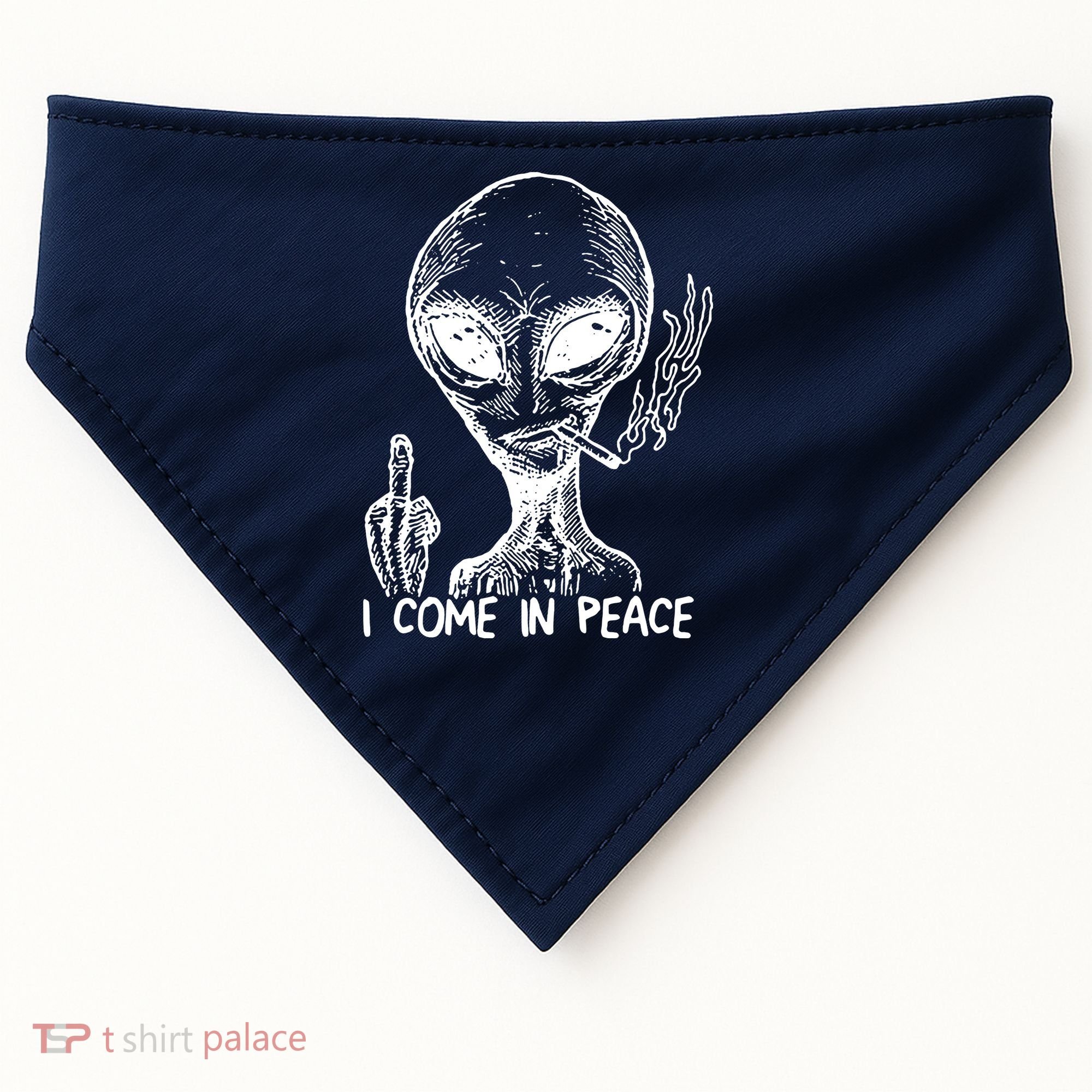 Alien I Come In Peace USA-Made Doggie Bandana