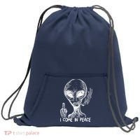 Alien I Come In Peace Sweatshirt Cinch Pack Bag thumb 0