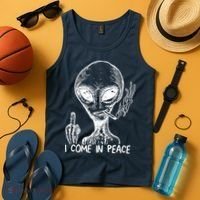 Alien I Come In Peace Tank Top thumb 4