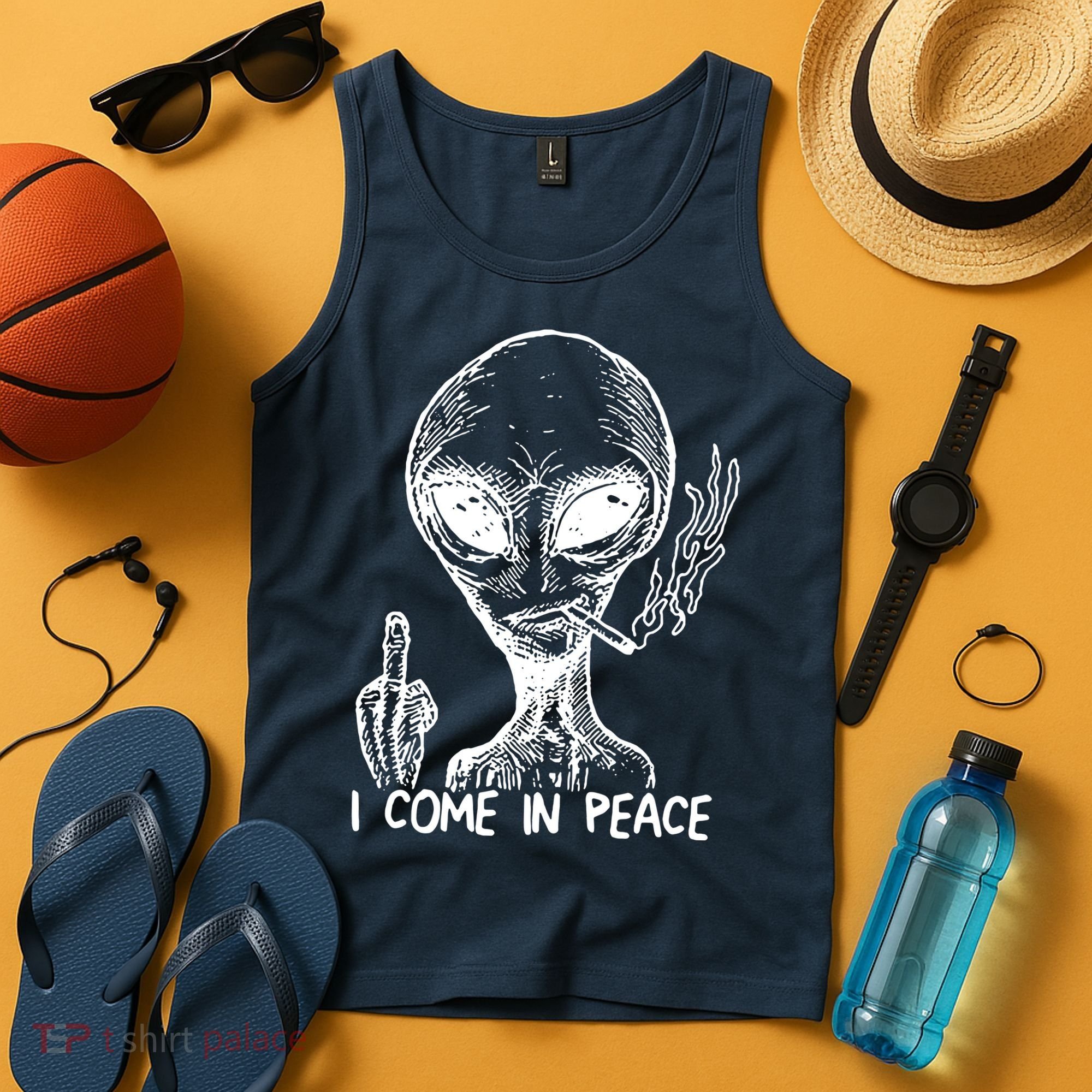 Alien I Come In Peace Tank Top