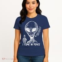 Alien I Come In Peace Women's T-Shirt thumb 4