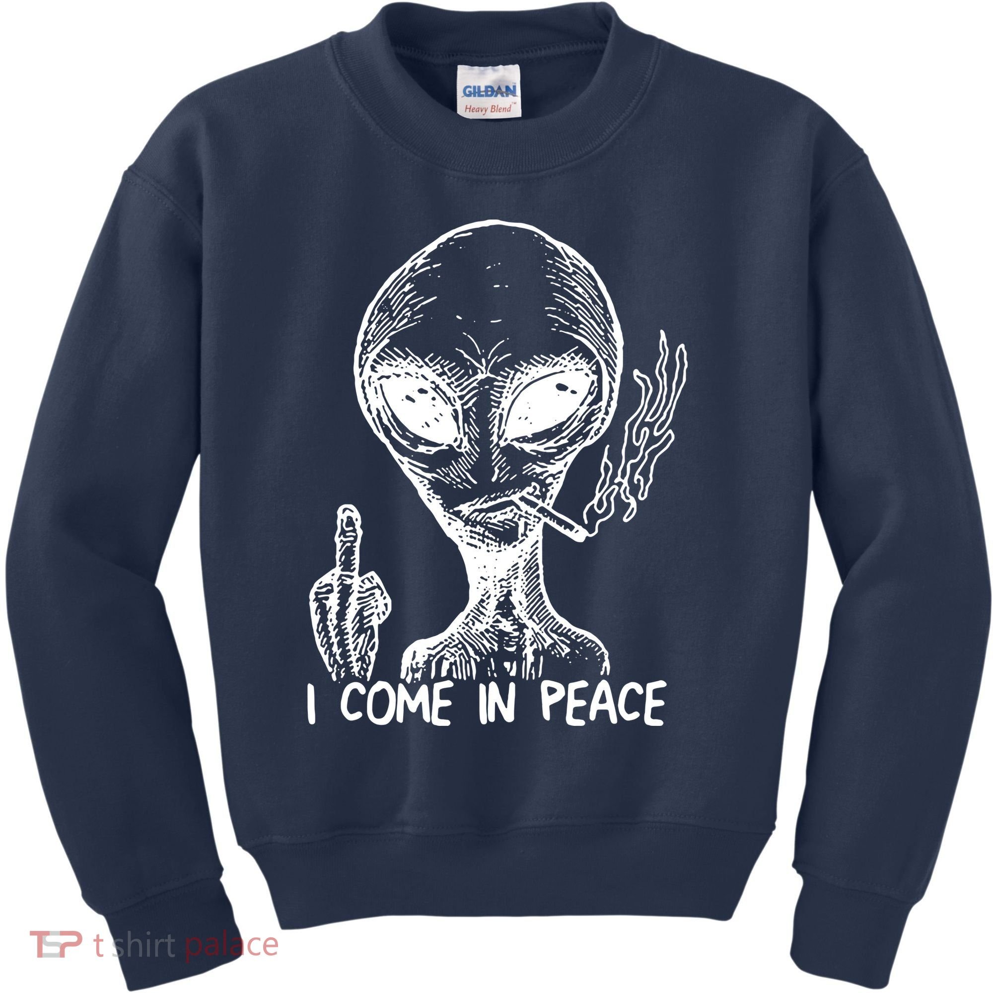 Alien I Come In Peace Kids Sweatshirt