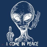 Alien I Come In Peace Kids Sweatshirt thumb 2