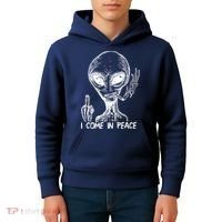 Alien I Come In Peace Kids Hoodie thumb 4